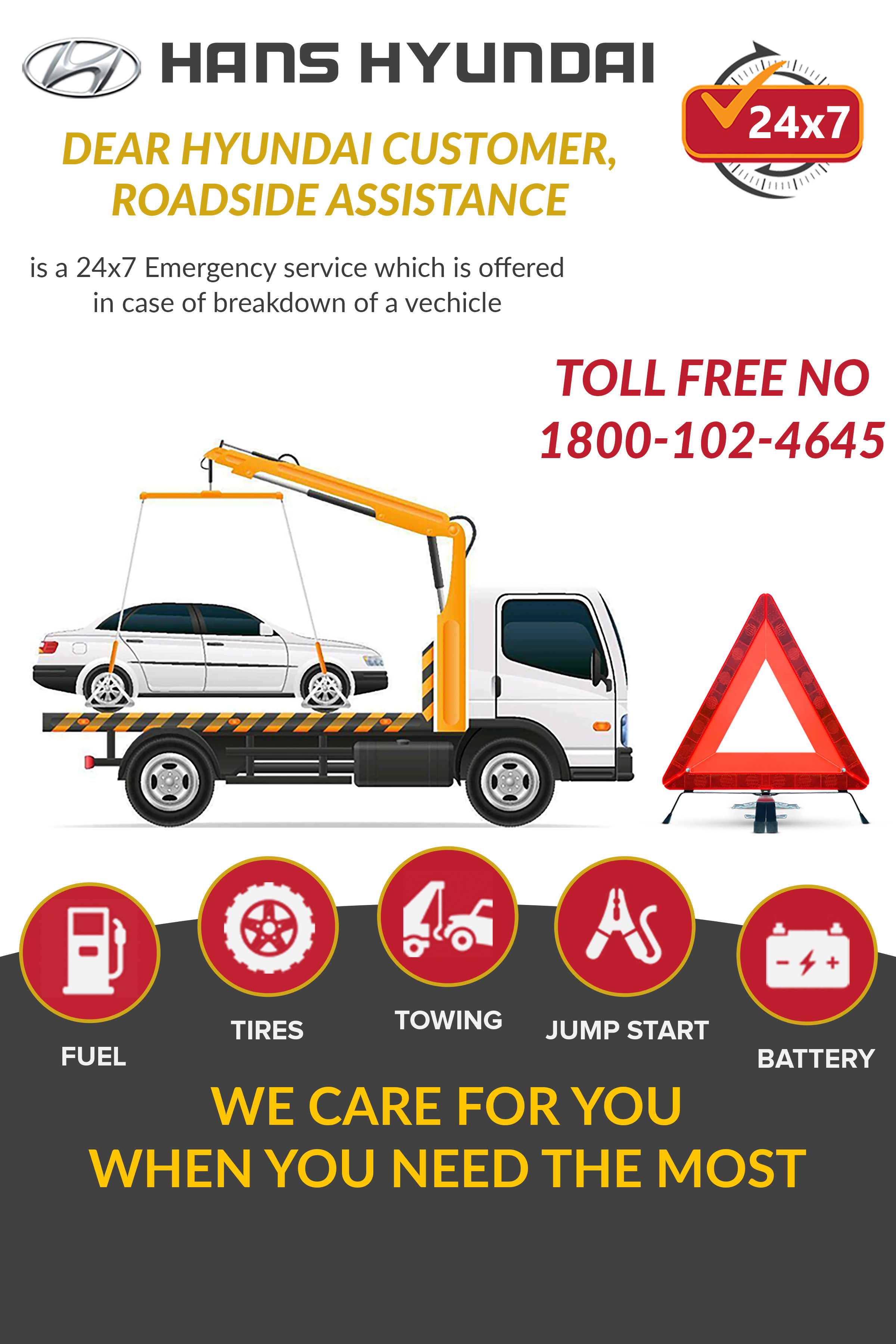 Roadside Assistance, Hyundai Roadside Assistance, Break Down Service